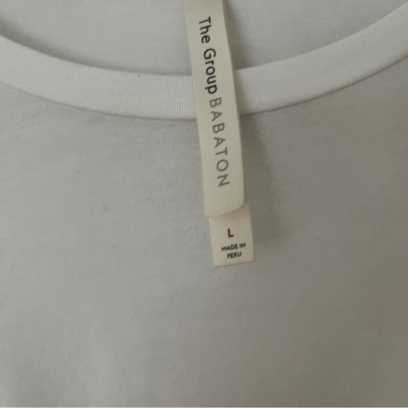Babaton white knotted t-shirt size large - Picture 2 of 4